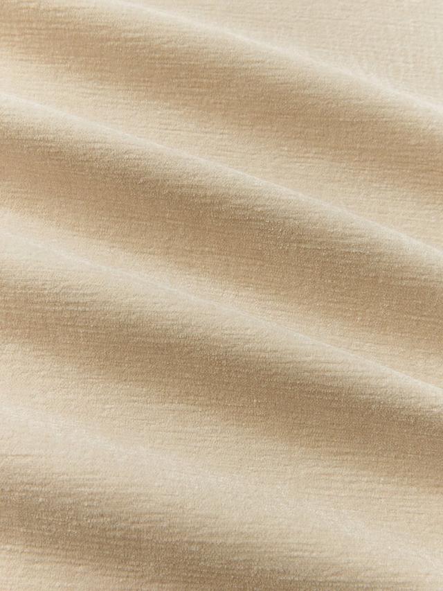 John Lewis Velvet Chenille Thermal Eyelet Curtains 228 x 228cm - Chalk Cream