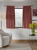 John Lewis Textured Blackout Pencil Pleat Curtains - Pink Clay 167 x 274 cm