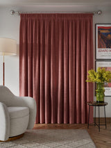 John Lewis Pencil Pleat Blackout Lined Curtains Pink Clay W228 xDrop 228cm