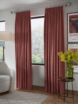 John Lewis Pencil Pleat Blackout Lined Curtains Pink Clay W228 xDrop 228cm