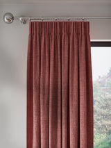 John Lewis Pencil Pleat Blackout Lined Curtains Pink Clay W228 xDrop 228cm