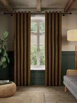 John Lewis Matte Velvet Blackout Lined Eyelet Curtains 228 x 182cm - Cinder
