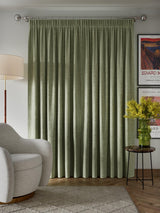 John Lewis Textured Blackout Pencil Pleat Curtains W167 x D274cm - Pistachio
