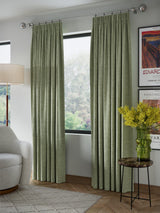 John Lewis Textured Blackout Pencil Pleat Curtains W167 x D274cm - Pistachio