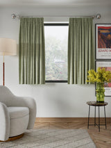 John Lewis Textured Blackout Pencil Pleat Curtains W167 x D274cm - Pistachio