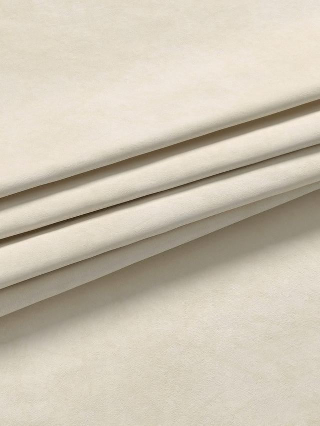 John Lewis Velvet Lined Pencil Pleat Curtains W167 x Drop 228cm - Cream