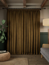John Lewis Matt Velvet Pair Blackout Pencil Pleat Curtain 228 x 274cm Cinder