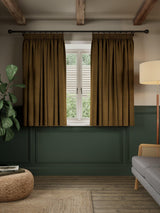 John Lewis Matt Velvet Pair Blackout Pencil Pleat Curtain 228 x 274cm Cinder