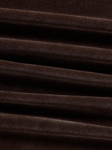 John Lewis Matt Velvet Blackout Pencil Pleat Curtain - 167 x 182cm - Cocoa