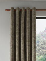 John Lewis Textured Weave Blackout Eyelet Curtains - 167 x 274cm - Pale Mole