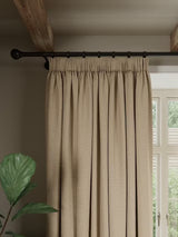 John Lewis Rustic Basketweave Lined Pencil Pleat Curtains Natural W228x182cm