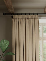 John Lewis Rustic Blackout Pencil Pleat Curtains - Natural - W228 x D228 cm