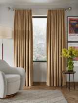 John Lewis Textured Weave Blackout Pencil Pleat Curtains 228 x 228cm Caramel