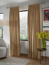 John Lewis Textured Weave Blackout Pencil Pleat Curtains 228 x 228cm Caramel