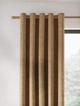 John Lewis Textured Weave Lined Blackout Eyelet Curtains 228 x 182cm Caramel