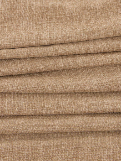 John Lewis Textured Weave Blackout Lined Eyelet Curtains Caramel 228 x 274cm