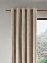 John Lewis Cecilia Lined Eyelet Curtains Gold Marshmallow - 167cm x 228cm