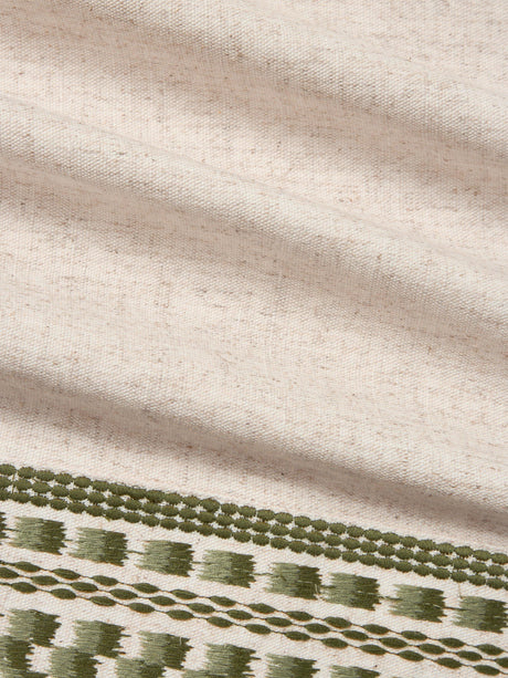 John Lewis Ikat Embroidered Blackout Multiway Curtains 228 x 228cm - Avocado
