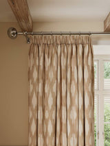 John Lewis Alta Jacquard Pencil Pleat Curtains - 228 x 228cm - Soft Caramel