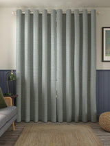 John Lewis Rona Weave Pair Lined Eyelet Curtains W167 x D182cm - Duck Egg