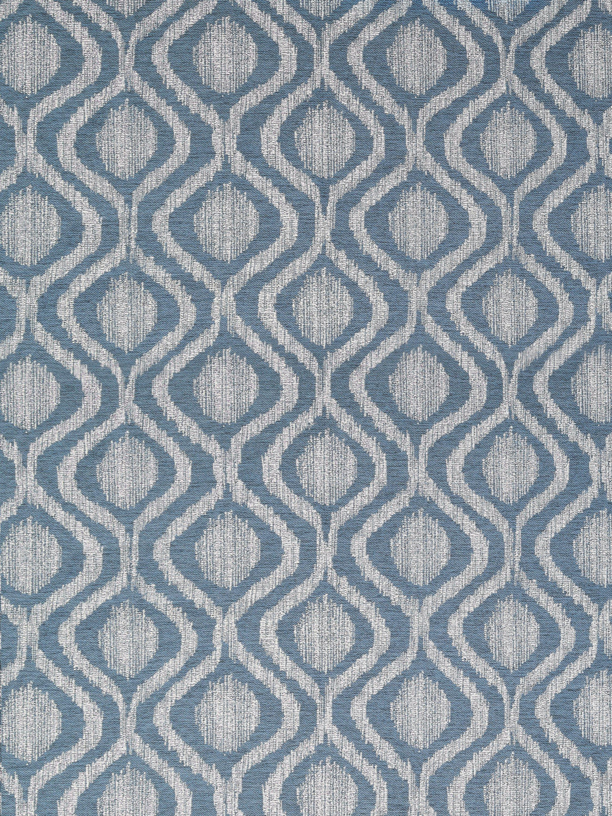 John Lewis Trellis Weave Pair Lined Eyelet Curtains 167 x 182cm - Bluestone