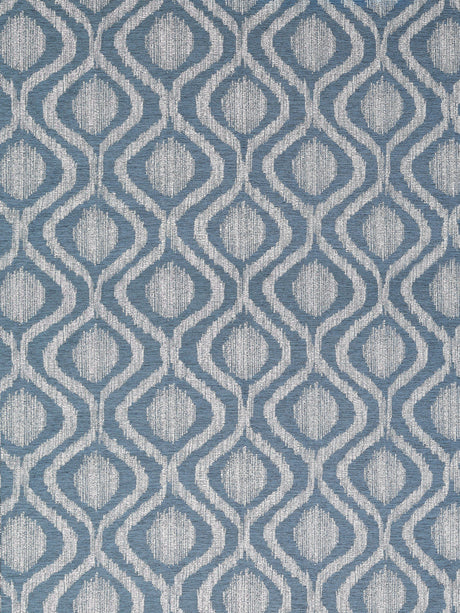 John Lewis Trellis Weave Pair Lined Eyelet Curtains 167 x 182cm - Bluestone