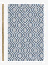 John Lewis Trellis Weave Pair Lined Eyelet Curtains 167 x 182cm - Bluestone