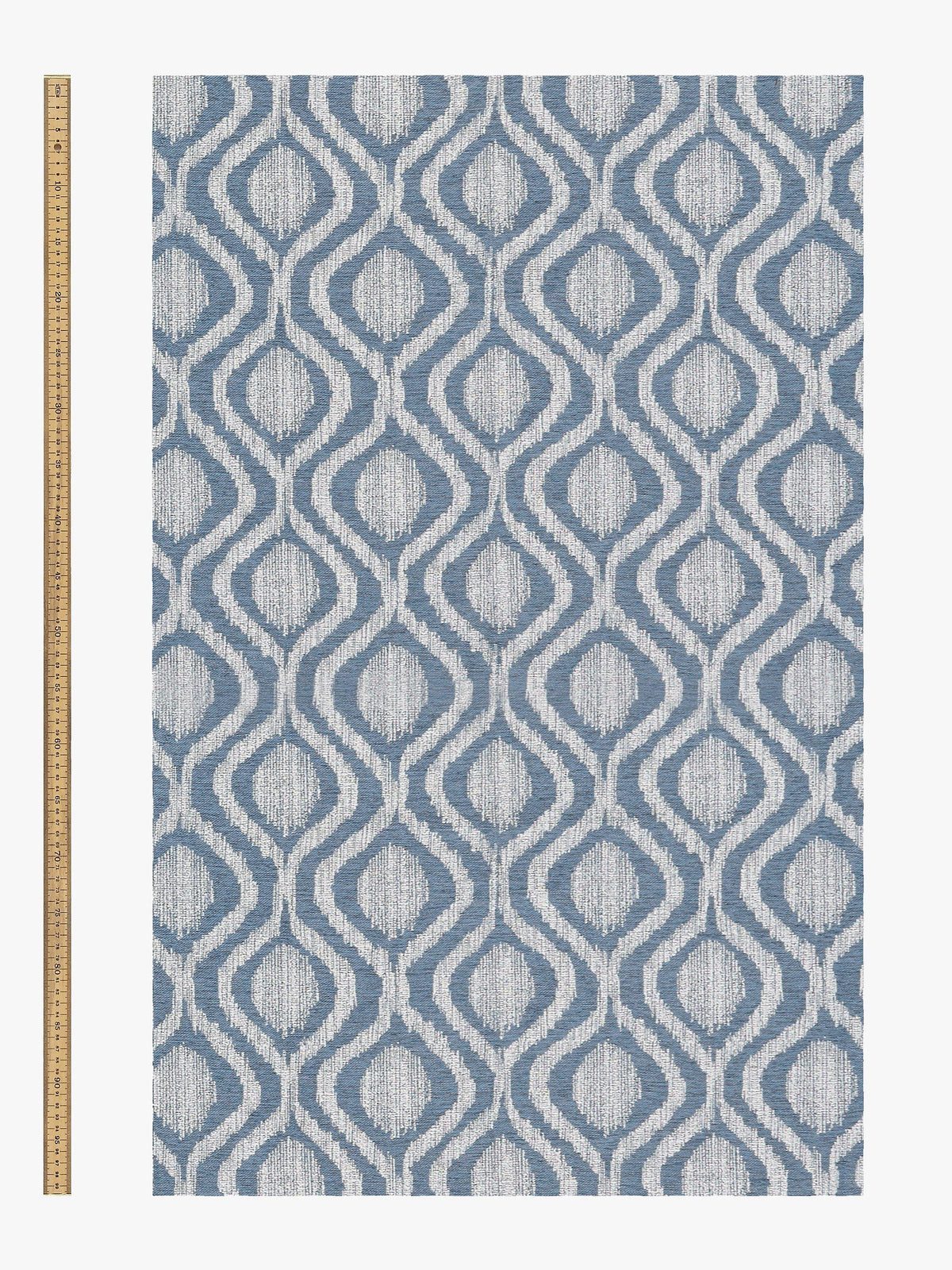 John Lewis Trellis Weave Pair Lined Eyelet Curtains 167 x 274cm - Bluestone