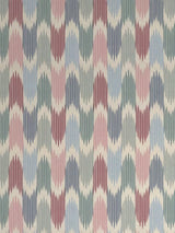 John Lewis Valle Ikat Pair Lined Eyelet Curtains W228 x D182 - Deep Red