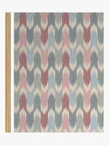 John Lewis Valle Ikat Pair Lined Eyelet Curtains W228 x D182 - Deep Red
