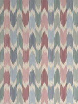 John Lewis Valle Ikat Pair Lined Eyelet Curtains W228 x D228cm - Deep Red