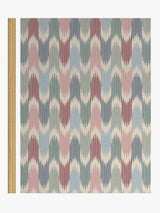 John Lewis Valle Ikat Pair Lined Eyelet Curtains W228 x D228cm - Deep Red