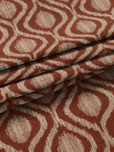 John Lewis Trellis Weave Pair Lined Eyelet Curtains - W228 x D274cm - Auburn