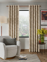 John Lewis Lidia Pair Blackout Lined Eyelet Curtains - Gold - W167 x D228 cm