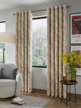 John Lewis Lidia Pair Blackout Lined Eyelet Curtains - Gold - W167 x D228 cm