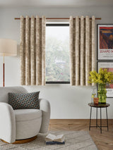 John Lewis Lidia Pair Blackout Lined Eyelet Curtains - Gold - W167 x D228 cm