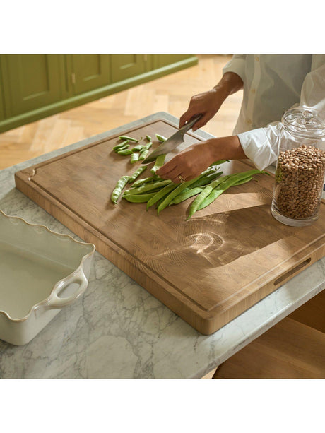 Neptune Orford Solid End-Grain Large Kitchen Chopping Board 70cm - Natural
