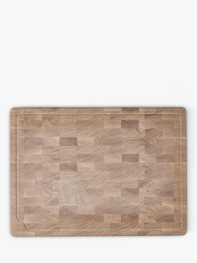 Neptune Orford Solid End-Grain Oak Wood Chopping Board - Medium 55 x 40cm