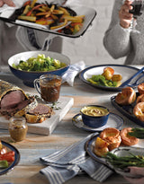 Denby Imperial Blue 12 Piece Stoneware Dinnerware Set - Blue/White