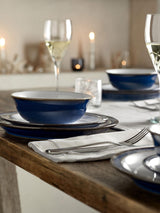 Denby Imperial Blue 12 Piece Stoneware Dinnerware Set - Blue/White