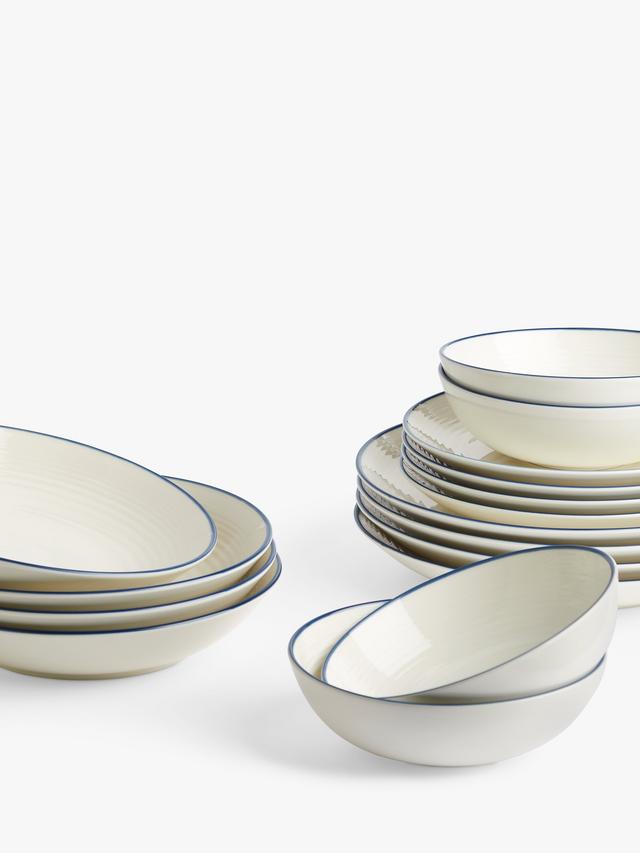 Royal Doulton Gordon Ramsay Maze Denim Line 16pc Dinnerware Set - Blue/White