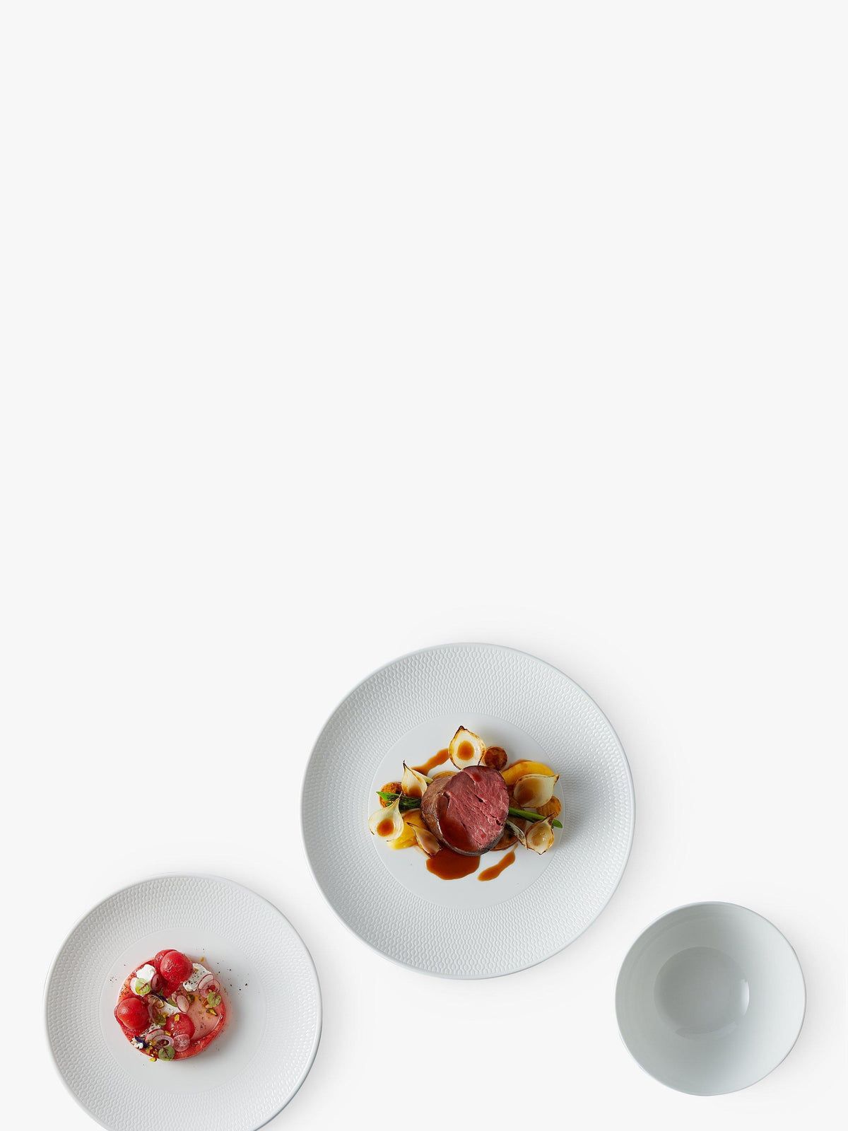 Wedgwood Gio Fine Bone China 12-Piece 4-Place Setting Dinnerware Set - White