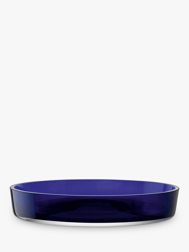 LSA International Collective Porcelain Low Serve Bowl - 35cm - Blue Cobalt