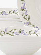 Sophie Conran Lavandula Floral Porcelain Dinnerware 12 Piece Set - White