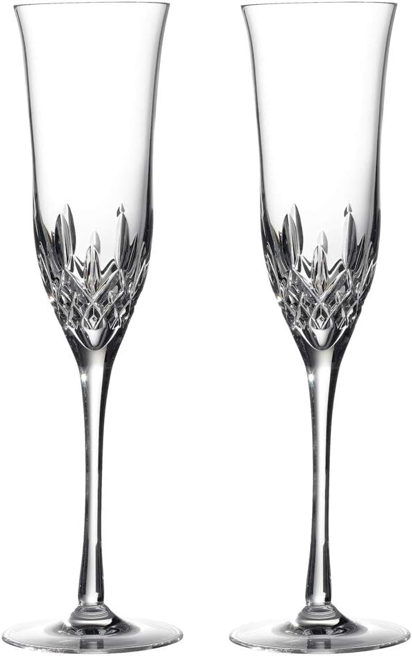 Waterford Crystal Lismore Essence Cut Glass Champagne Flutes Set of 2  230ml
