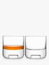 LSA International Cask Whisky 1L Oblong Decanter & 2 Decanter Gift Set Clear