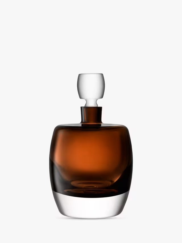 LSA Whisky Club Giftable Glass 700ml Decanter & 2 Tumbler Set - Brown/Clear