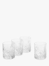 Royal Doulton Highgate Cut Crystal Double Tumbler Glass - Set of 4 - 360ml