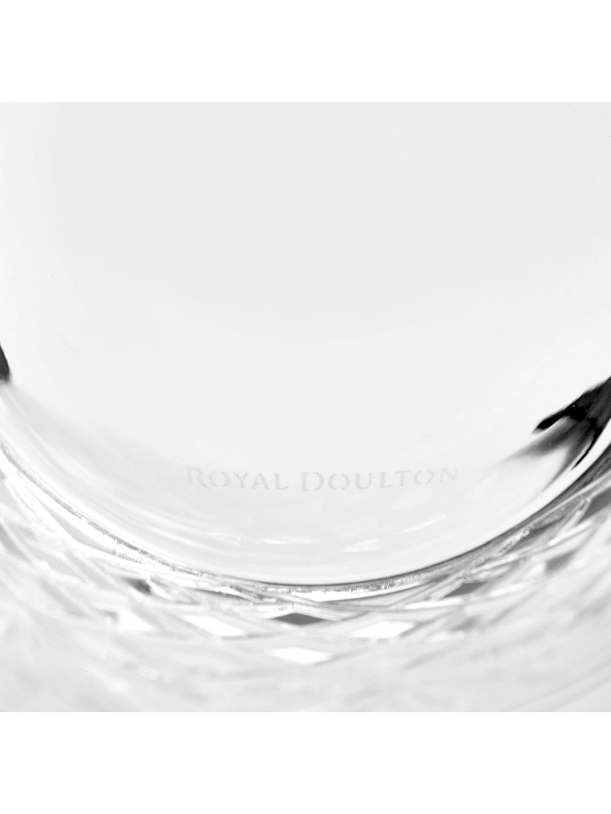 Royal Doulton Highgate Cut Crystal Double Tumbler Glass - Set of 4 - 360ml