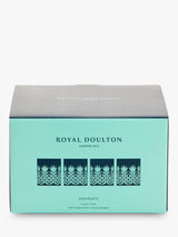 Royal Doulton Highgate Cut Crystal Double Tumbler Glass - Set of 4 - 360ml